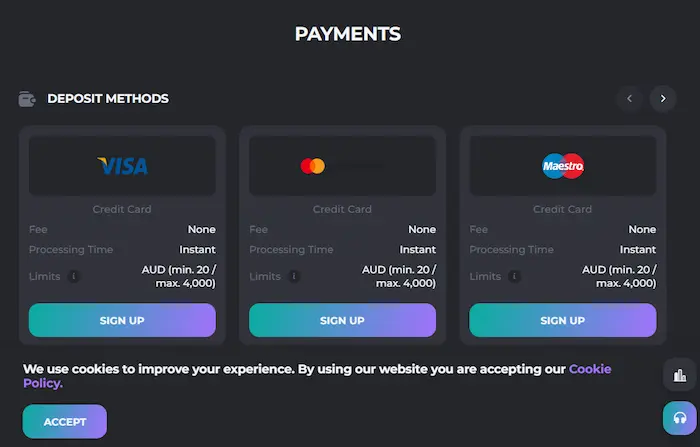Casino Bello Australia pay
