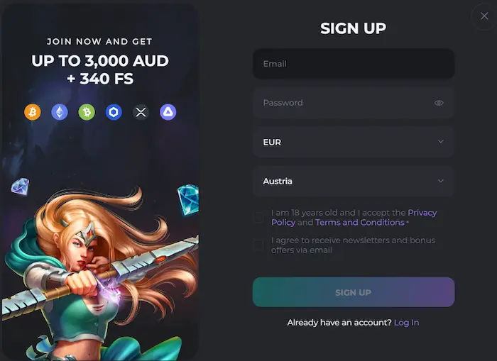 Casino Bello Australia sign up